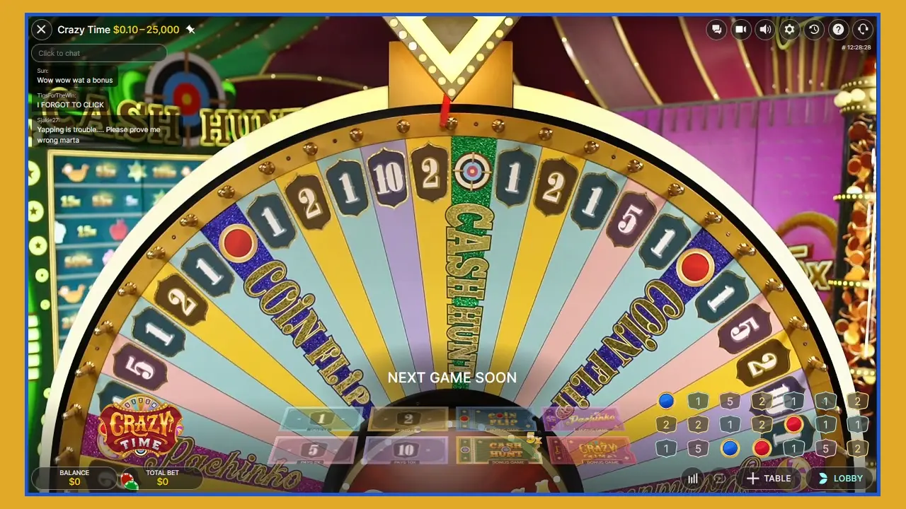 كيفية البدء في الرهان في Crazy Time؟ كيفية البدء في الرهان في Crazy Time؟